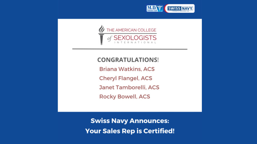 Swiss Navy Sales Team ACS-Certified as Sex Educators