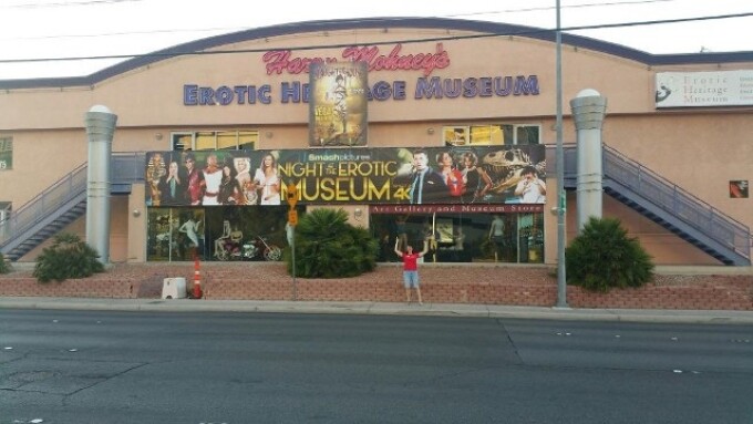 Smash Hangs Banner in Vegas to Promote 'Night at the Erotic Museum'