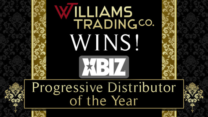 Williams Trading Wins 2016 XBIZ Progressive Distributor of the Year Award