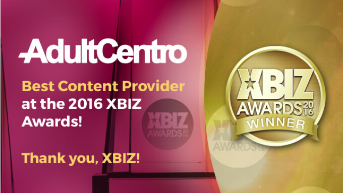 AdultCentro Named 2016 XBIZ Content Provider of the Year