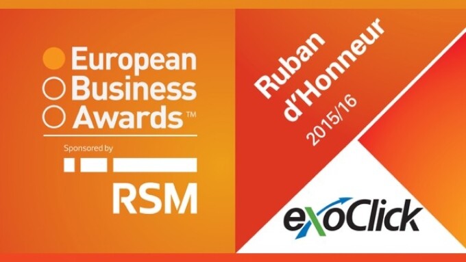 ExoClick Wins Ruban d'Honneur European Business Award
