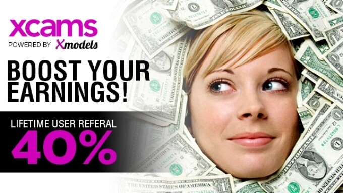 Xmodels Offers 40% Referral Bonus