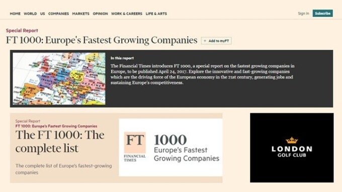 ExoClick Named to Financial Times 1000