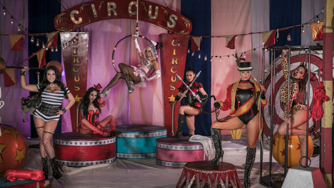 On the Set: All-Star G/G Circus Orgy Proves 'Jessica Drake Is Wicked'