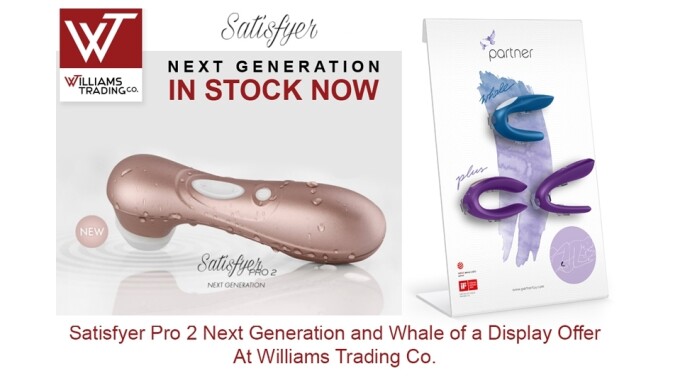 Williams Trading Now Offering Satisfyer Pro 2, Whale Display