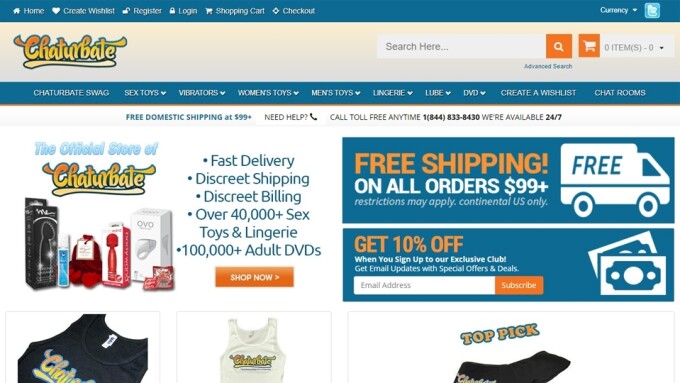 Chaturbate Opens Online Retail Store