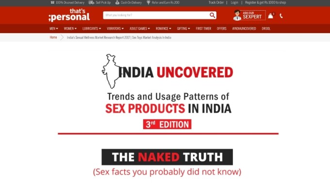 ThatsPersonal.com Explores India's Sex Toy Habits With Infographic  
