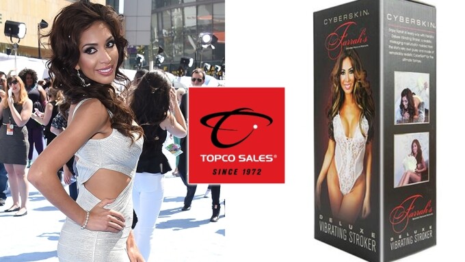 Topco Now Shipping Farrah's Deluxe Vibrating Stroker 