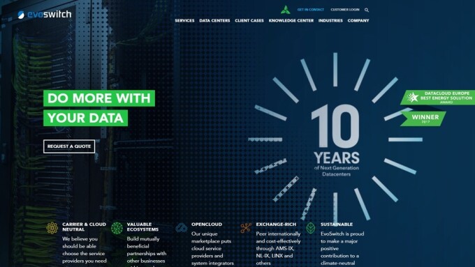 EvoSwitch Celebrates 10th Anniversary With Corporate Rebrand
