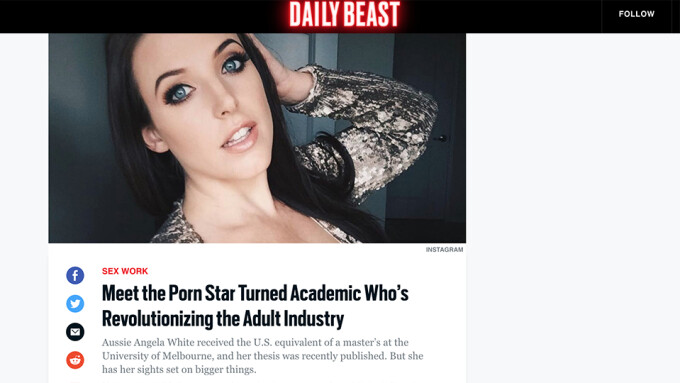 Angela White Profiled In Daily Beast Interview XBIZcom