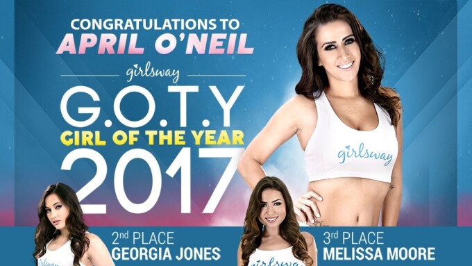 April O'Neil Named 2017 Girlsway Girl of the Year