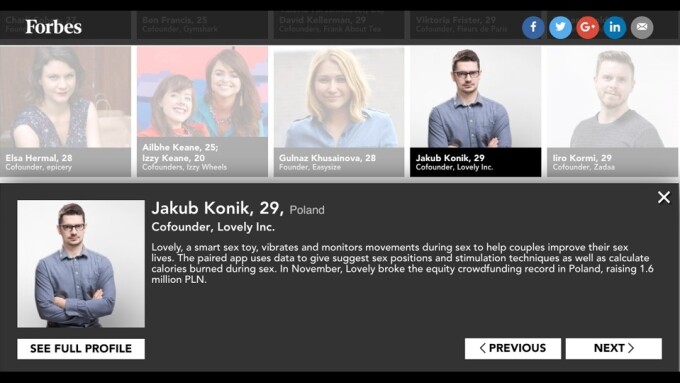 Lovely CEO Jakub Konik Among Forbes' '30 Under 30'