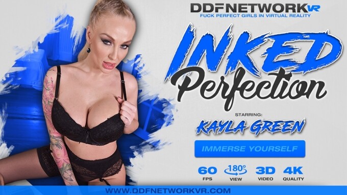 Kayla Green Stars in DDF Network VR's 'Inked Perfection'
