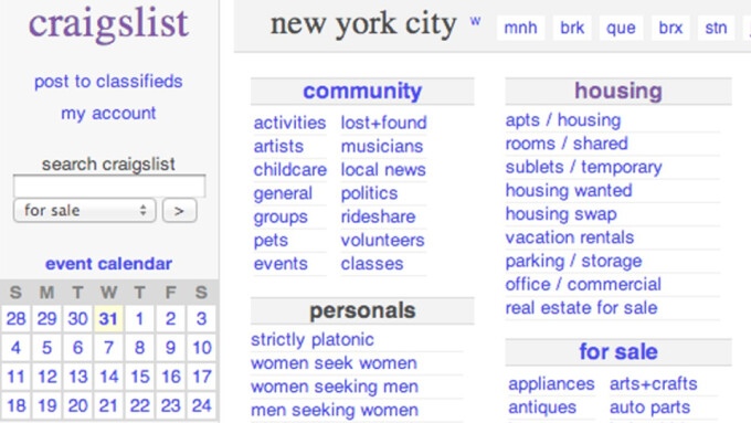 Craigslist 'Personals' Listings Disappear After SESTA Approval