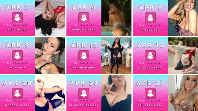 iWantClips Announces Lineup for April's Snapchat Takeovers