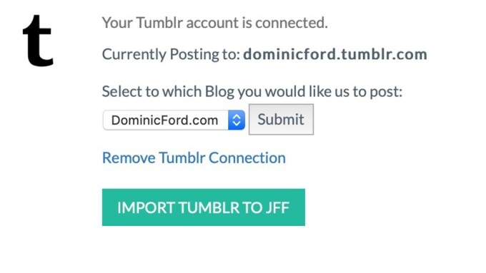 JustFor.Fans Now Auto-Imports Tumblr Posts, Offers Free Content