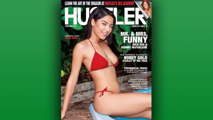 Maya Bijou Graces Cover of Hustler Magazine's February Issue