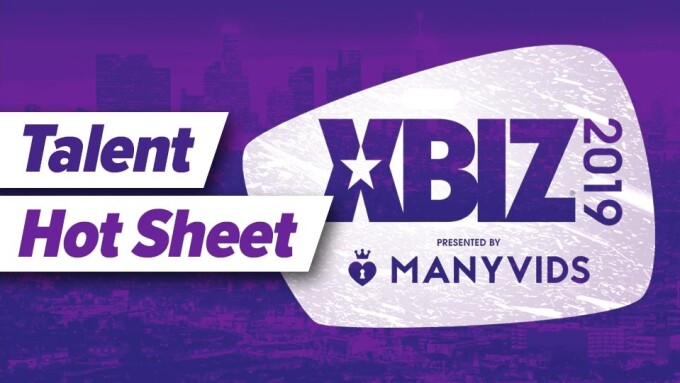 Adult Talent: Your Hot Sheet for the 2019 XBIZ Show