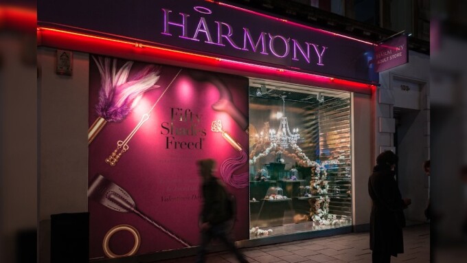 Lovehoney's Fifty Shades Freed Line Showcased in Harmony Window Display 
