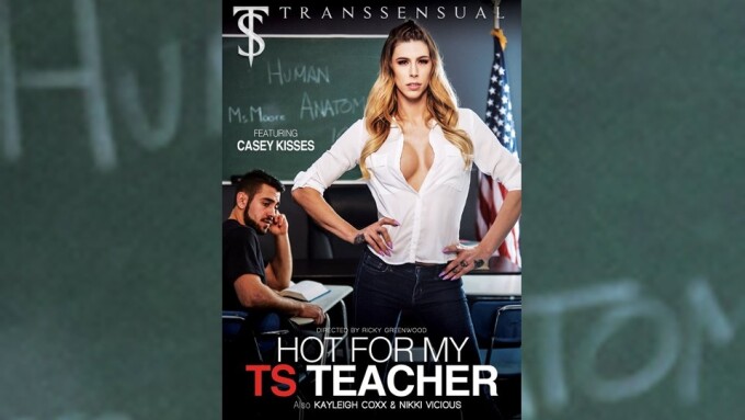 Casey Kisses Stars in 'Hot for my TS Teacher' for TransSensual.com