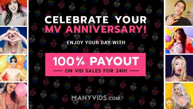 ManyVids' Model Anniversary Promo Offers 100% Payout