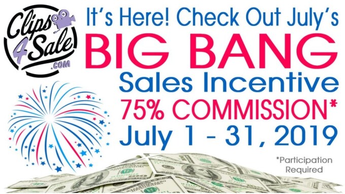 Clips4Sale Rolls Out July 'Big Bang' Sales Incentive