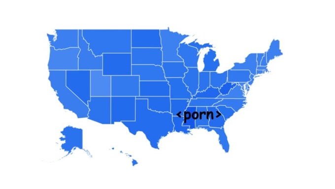 Southern States Top Google Searches for 'Porn' in Last 15 Years 