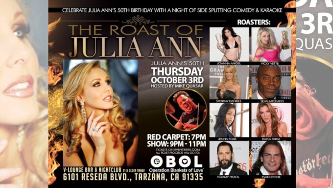 Birthday Roast of Julia Ann Set for This Thursday in Tarzana