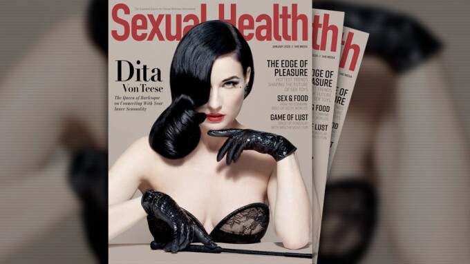 Dita Von Teese Profiled in Winter Issue of Sexual Health Magazine
