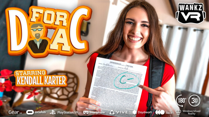 Kendall Karter Makes the Grade in WankzVR's Newest Scene, 'D for a C'