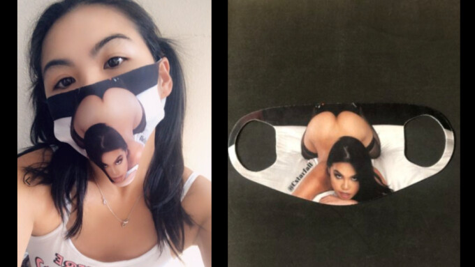 Cindy Starfall Touts Limited-Edition Branded Face Mask