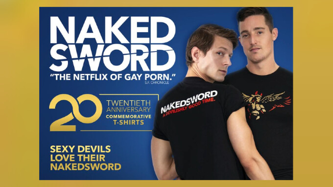 NakedSword Releases 20th Anniversary 'Sexy Devil' Tees