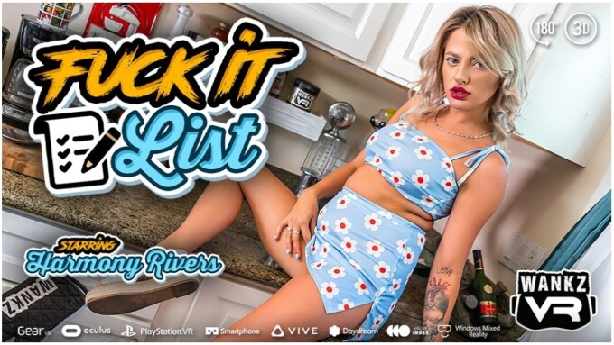 Harmony Rivers Checks Her 'Fuck It List' for WankzVR