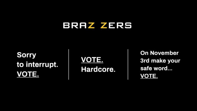 Brazzers Touts #StrokeTheVote Public Service Campaign