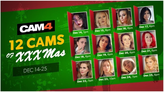 CAM4 Launches '12 Cams of XXXMas' Feature Shows