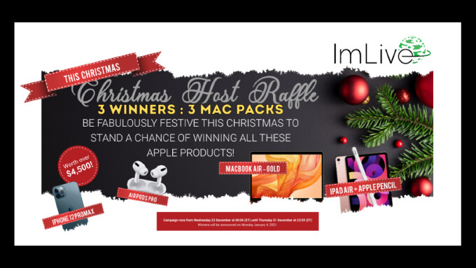 ImLive Offers 'Mega Mac Pack' Prize to Hosts for 'Xmas Raffle'