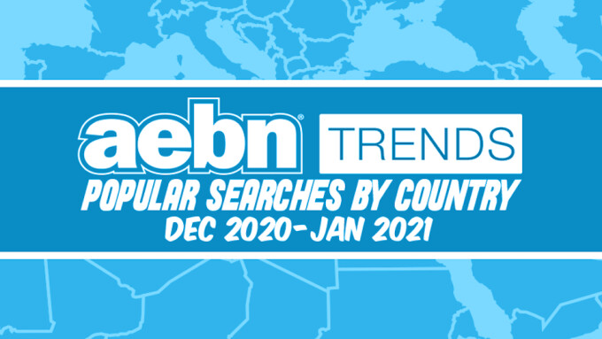 AEBN Ranks Searches by Country for Dec. 2020, Jan. 2021