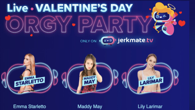 CrakRevenue's Jerkmate.tv Presents Exclusive V-Day Livestream