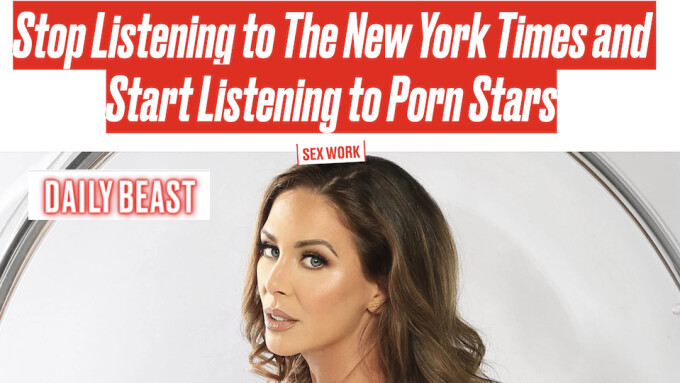 Cherie DeVille's Daily Beast Article Unmasks NYT's 'War on Porn' Bias