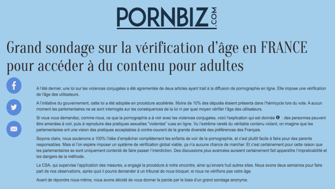 France: XVideos Launches Survey Challenging AV Requirement