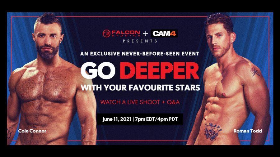 Cole Connor Roman Todd To Anchor Next Cam4 Falcon Live Shoot Xbiz Com