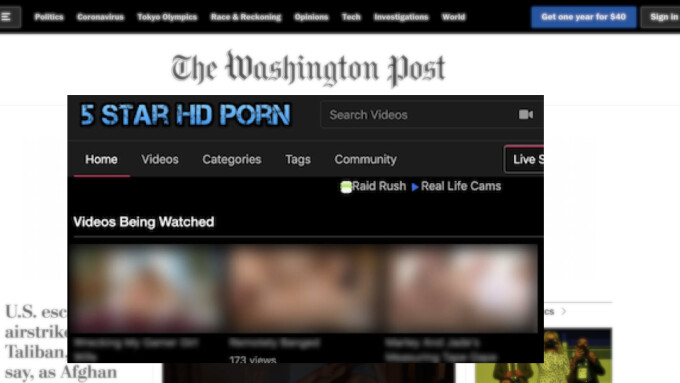 Ads for '5 Star HD Porn' Invade Mainstream News Pages After Vid.me Purchase