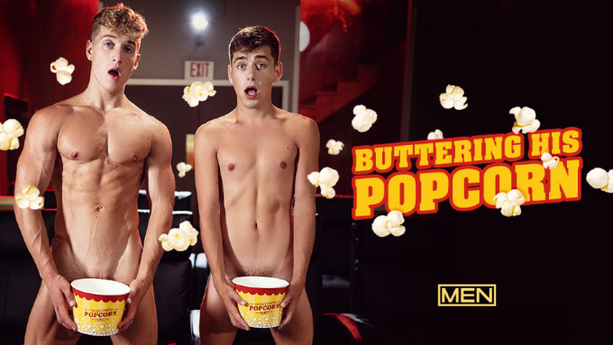 Felix Fox, Joey Mills Star in Men.com's 'Buttering His Popcorn'