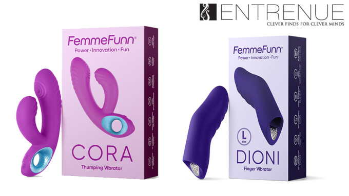 Entrenue Now Shipping Femme Funn's 'Cora,' 'Dioni' Massagers