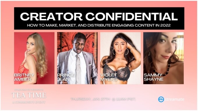 Streamate Launches Monthly Event 'Creator Confidential'