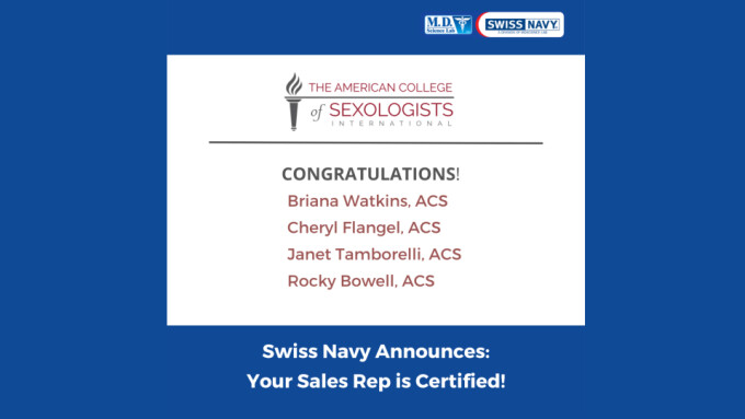 Swiss Navy Sales Team Members Become ACS-Certified Sex Educators