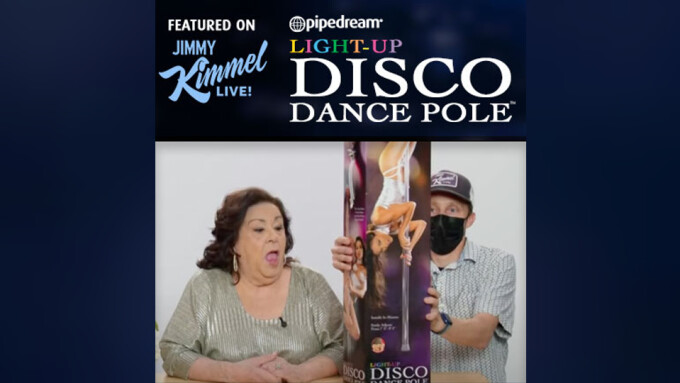 Pipedream's 'Light-Up Disco Dance Pole' Featured on 'Jimmy Kimmel Live'