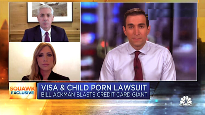 Billionaire Investor Bill Ackman, Anti-Porn Activist Laila Mickelwait Target Visa, Pornhub on CNBC