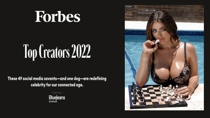 Forbes Names Sophie Dee Among 'Top 50 Creators' Worldwide
