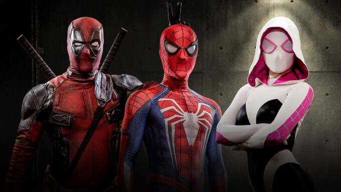 Blake Blossom Slings Webs as Spider-Gwen in Finale of Axel Braun's 'Spideypool XXX'